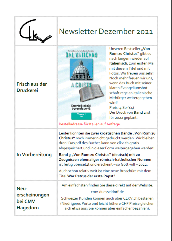 CLKV Newsletter 2021 Dezember