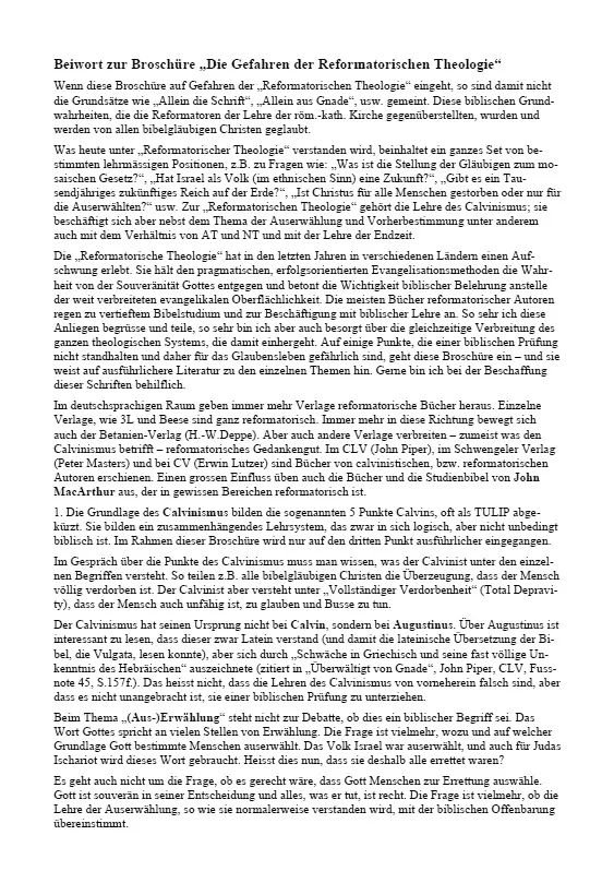 Die Gefahren der Reformatorischen Theologie - Beiwort (Patrick Tschui).pdf